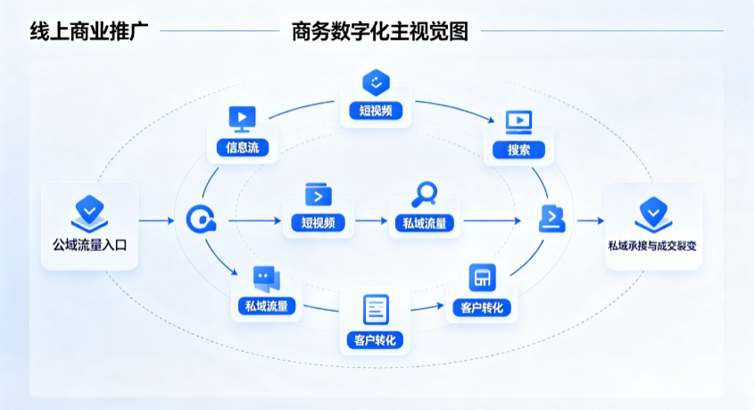 诸暨市线上商业推广怎么做？全域流量闭环搭建与低成本转化实战指南